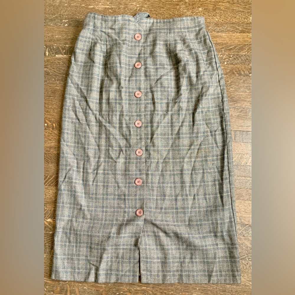 Vintage NYCC New York Clothing Co Long Plaid Brown Skirt Y2K